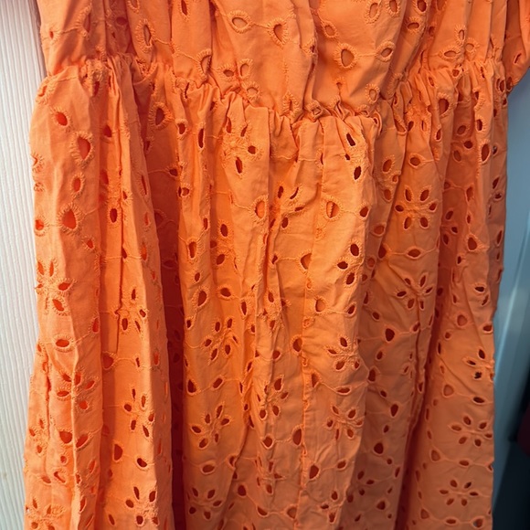 SOLD OUT ONLINE PRICE FIRM ELOQUII Eyelet Tie Front Maxi Dress - Picture 11 of 11